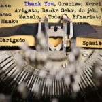 Thank you typed in many languages